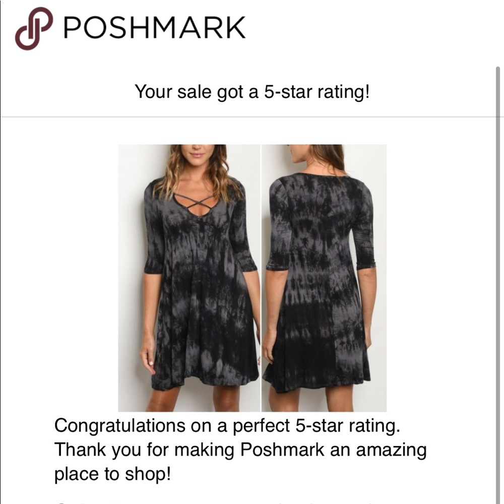 Black tie dye dress - Picture 8 of 8